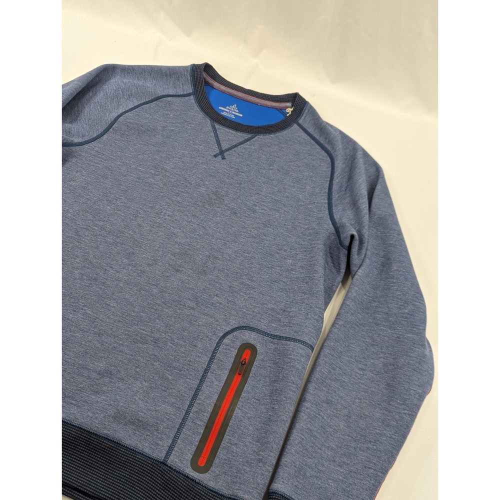 Prana Sweatshirt Mens M Blue Halgren Urban Long Sleeve Crew Neck UPF 50 Outdoor